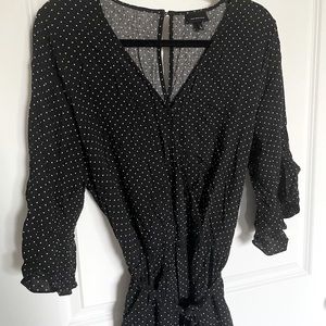 Who What Wear Polka Dot Romper (Size L)